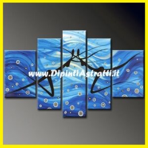 Quadri astratti azzurri decorativi