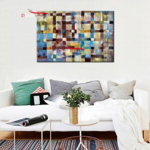 Quadri astratti patchwork colorato