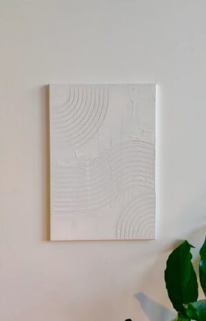 Quadri materici arredamento bianco minimal