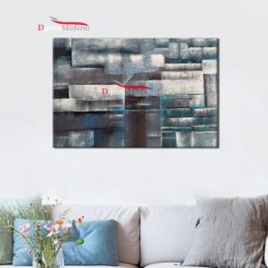 Quadro astratto azzurro arredamento design
