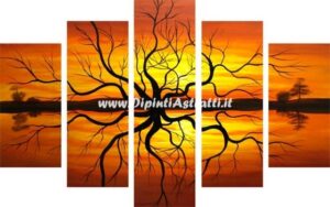 Quadri su tela albero della vita astratto