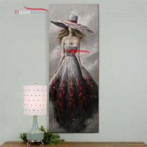 Quadri moderni verticali donna elegante cerimonia