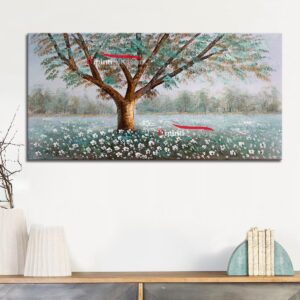 Quadri su tela paesaggio con albero rilassante