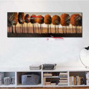 Quadro alberi astratti marroni
