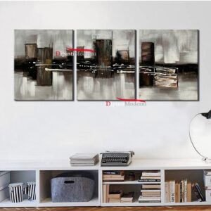 Quadri arredo minimal chic bianco nero dipinti su tela
