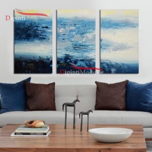 Quadri colori azzurri astratti decorativi ufficio soggiorno
