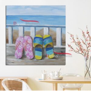 Quadri mare ciabatte infradito vacanze