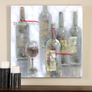 Quadri moderni bottiglie di vino