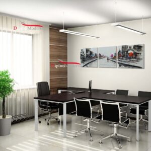 Quadri moderni ufficio città business dipinto a mano