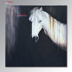 Quadro moderno cavallo bianco