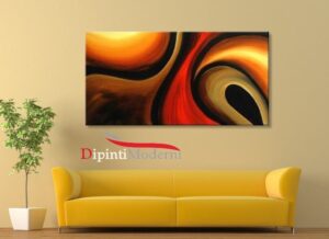 Dipinti moderni onde di colori toni caldi