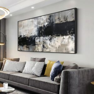 Quadri moderni nero bianco grigio arredamento minimal