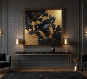 Quadro luxury nero oro