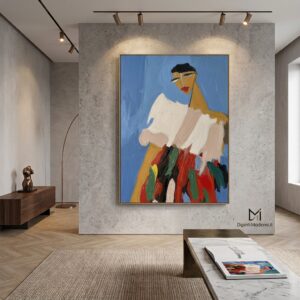 Donna astratta figurativo dipinto a mano
